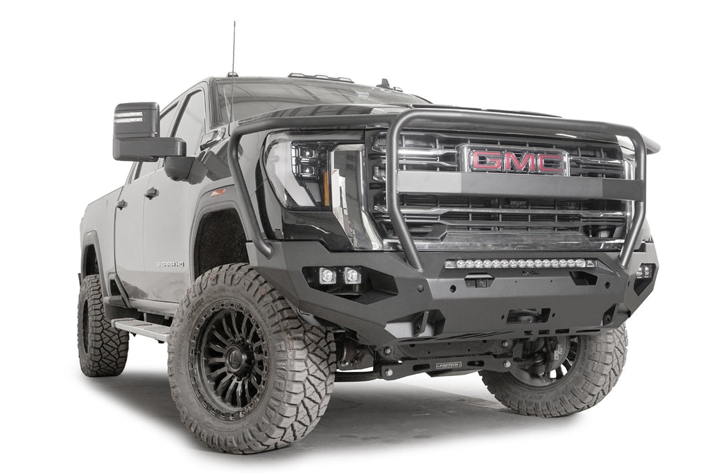 Fab Fours GM24-X6250-B Matrix Front Bumper Fits 24 Sierra 2500 HD Sierra 3500 HD