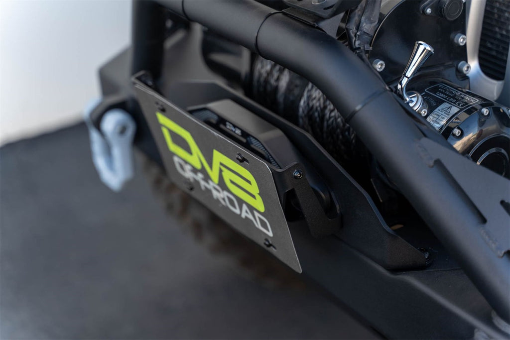 DV8 Offroad LPBM-02 Fairlead Mounted Flip-Up License Plate Bracket