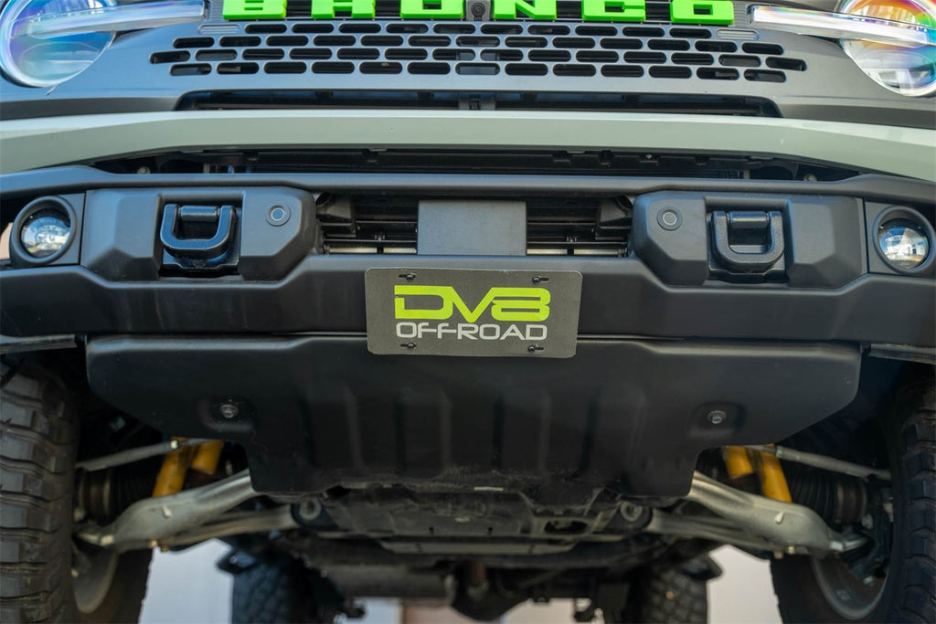 DV8 Offroad LPBR-05 Capable Bumper Slanted Front License Plate Mount Fits Bronco