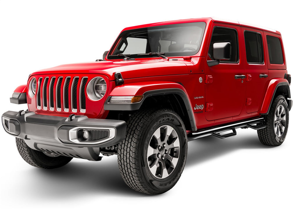 N-Fab J1866-GB Wheel To Wheel Nerf Step Bar Fits 18-24 Wrangler (JL)