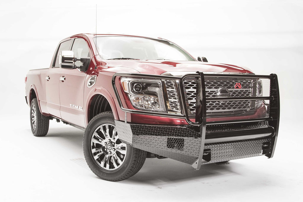 Fab Fours NT16-K3760-1 Black Steel Front Bumper Fits 16-20 TITAN XD