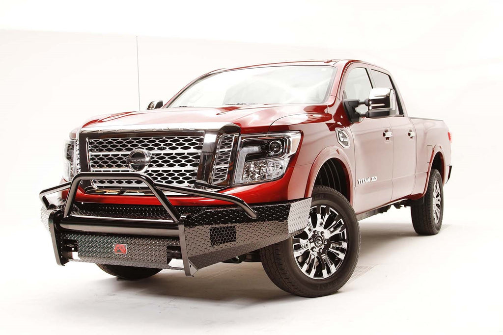 Fab Fours NT16-K3762-1 Black Steel Front Bumper Fits 16-20 TITAN XD