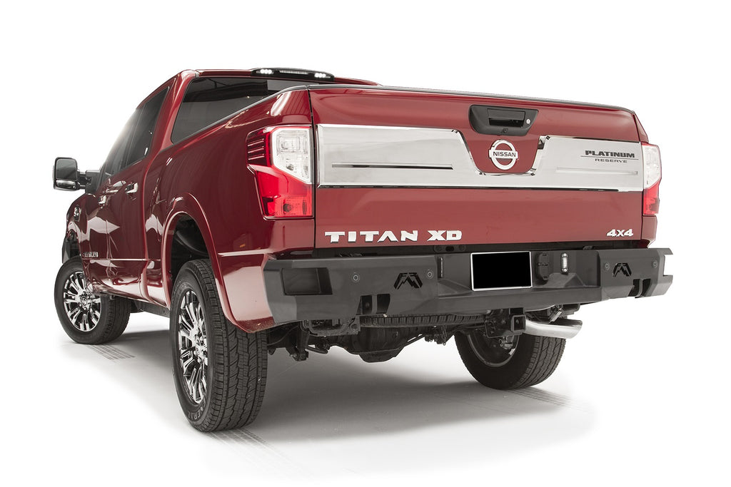 Fab Fours NT16-W3751-B Premium Rear Bumper Fits 16-20 TITAN TITAN XD