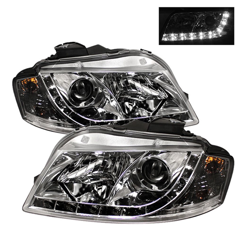 Spyder Auto 5008527 DRL LED Projector Headlights Fits 06-08 A3 A3 Quattro