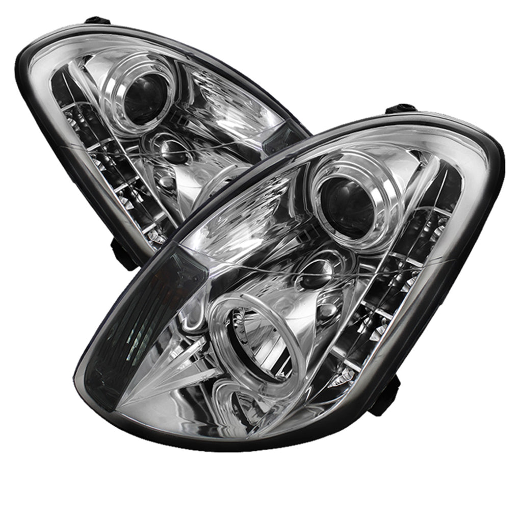 Spyder Auto 5031730 Halo DRL LED Projector Headlight Fits 03-04 G35