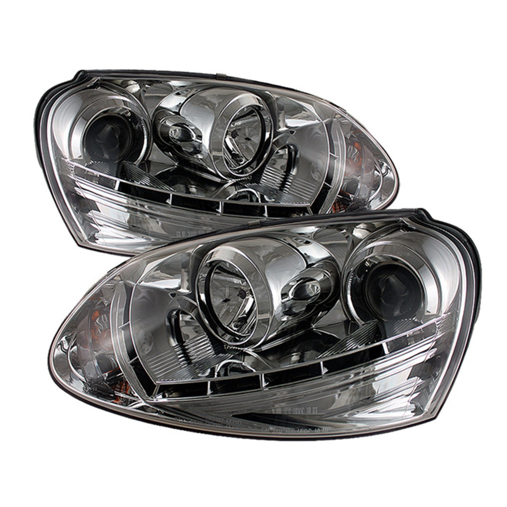Spyder Auto 5017536 DRL LED Projector Headlights Fits 06-09 GTI Jetta Rabbit