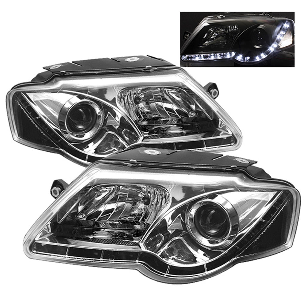 Spyder Auto 5012333 DRL LED Projector Headlights Fits 06-08 Passat