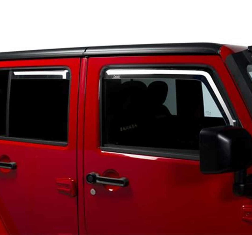 Putco 580229 Element Tinted Window Visor In Channel Fits 14-18 Wrangler (JK)