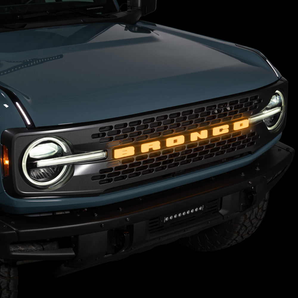 Putco 92851 Luminix BRONCO LED Grille Emblem For 2021-2024 Bronco w/o Camera