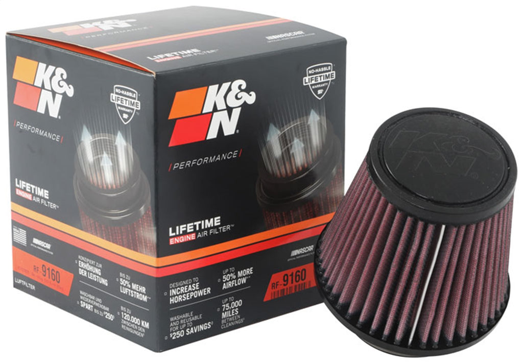 K&N Filters RF-9160 Universal Clamp On Air Filter