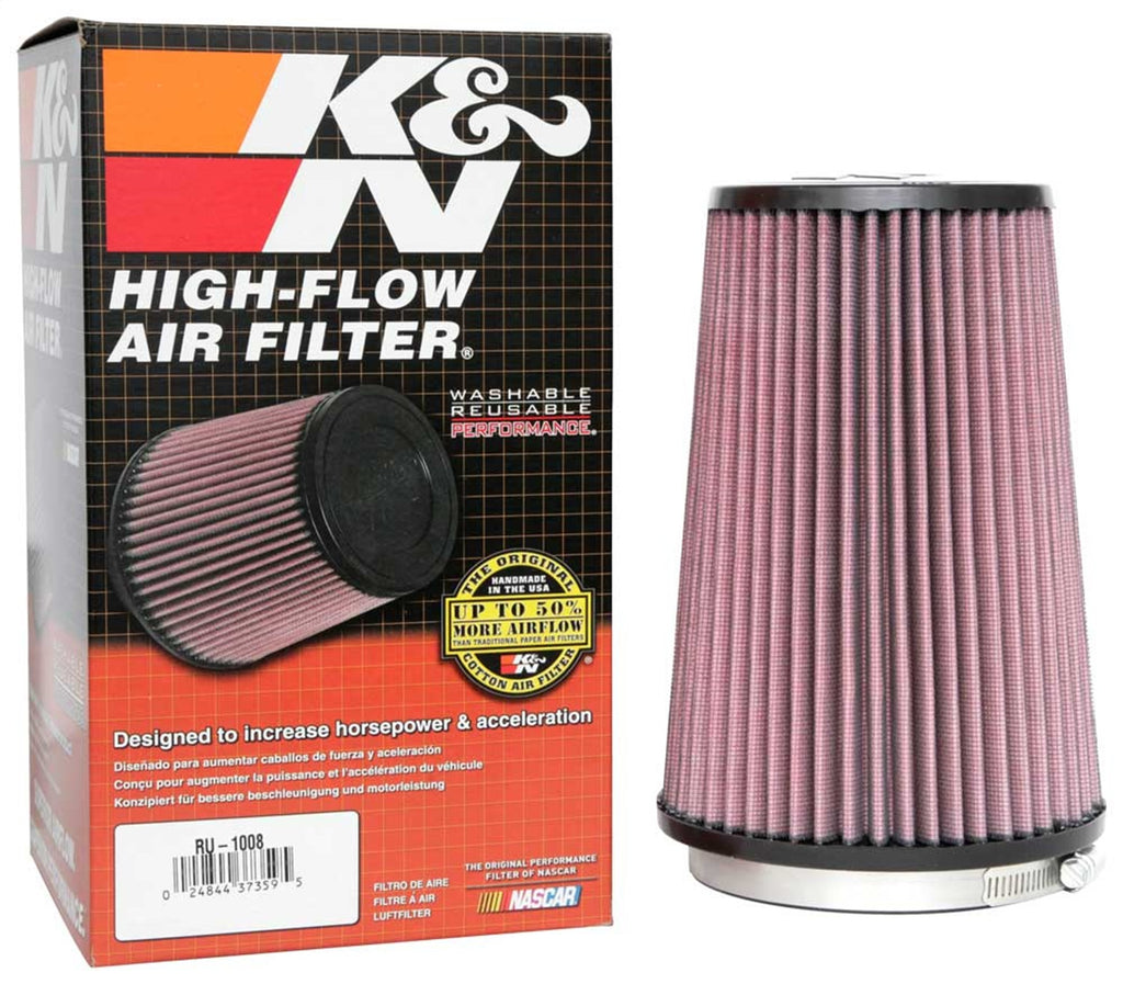 K&N Filters RU-1008 Universal Clamp On Air Filter