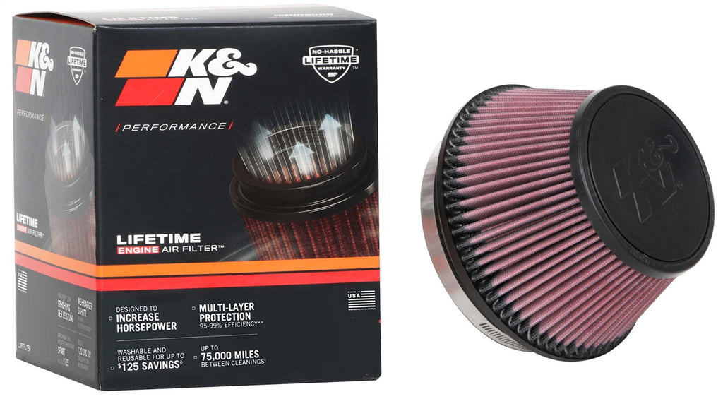 K&N Filters RU-1009 Universal Clamp On Air Filter