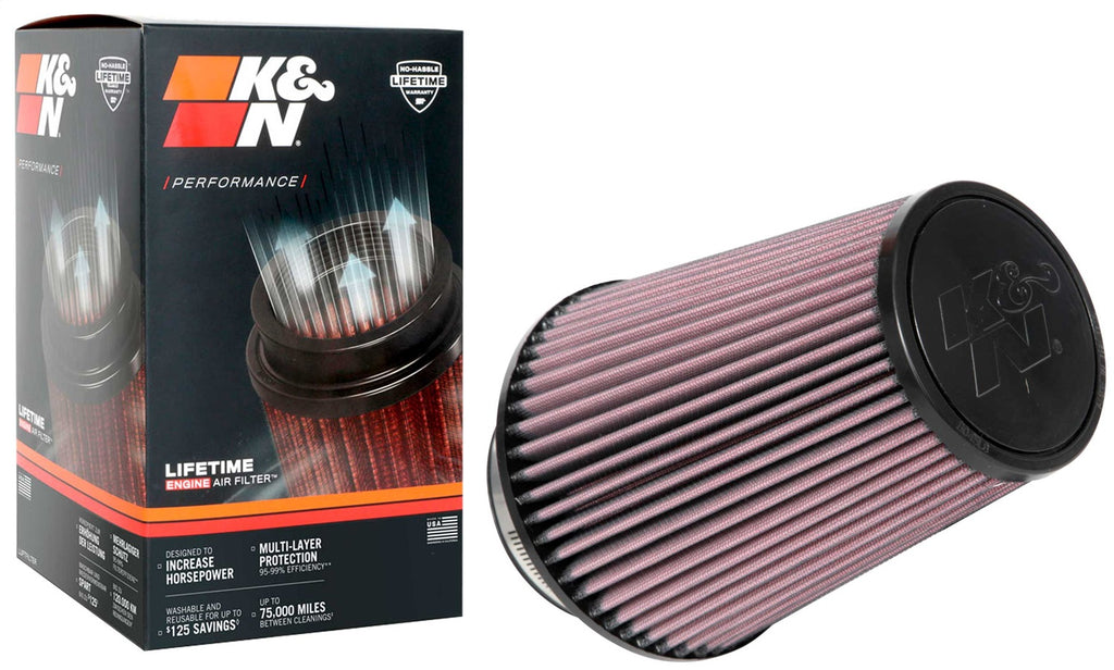 K&N Filters RU-1027 Universal Clamp On Air Filter