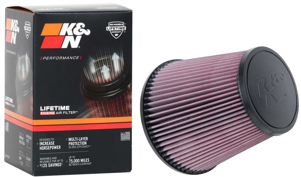 K&N Filters RU-1029 Universal Clamp On Air Filter