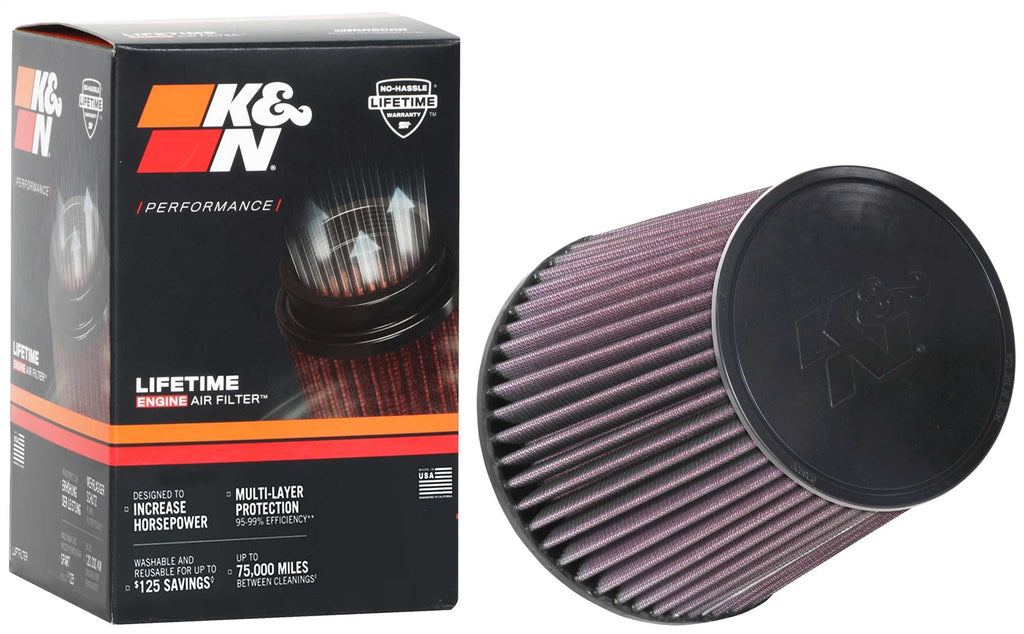 K&N Filters RU-1037 Universal Clamp On Air Filter