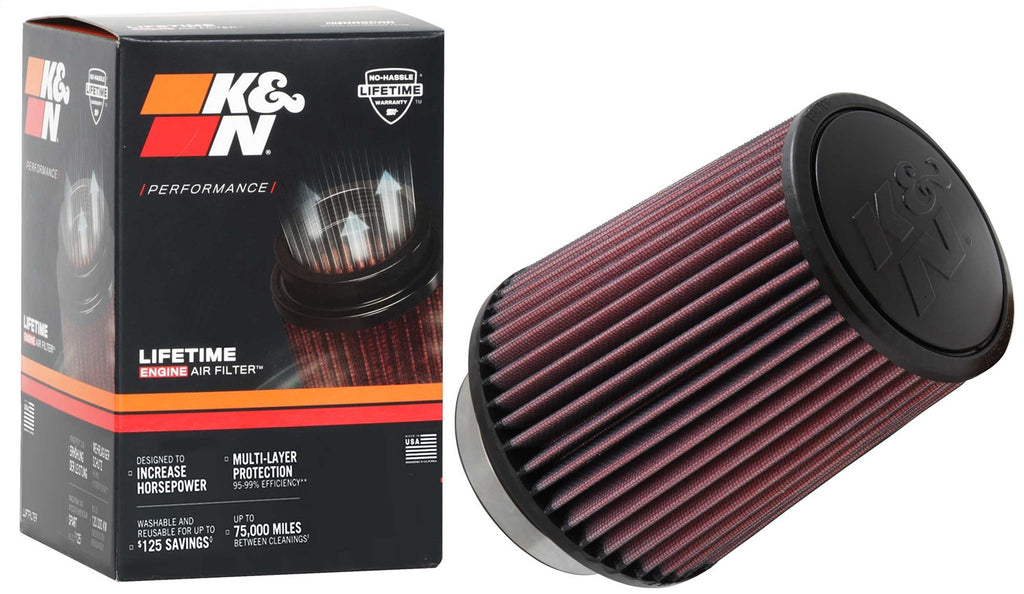 K&N Filters RU-4630 Universal Clamp On Air Filter