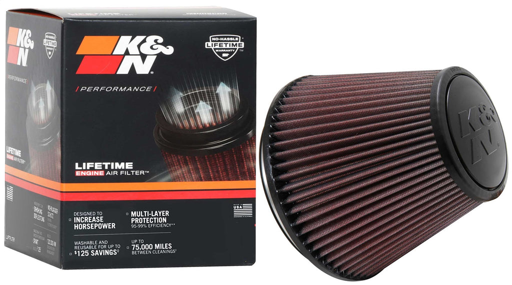 K&N Filters RU-5107 Universal Clamp On Air Filter