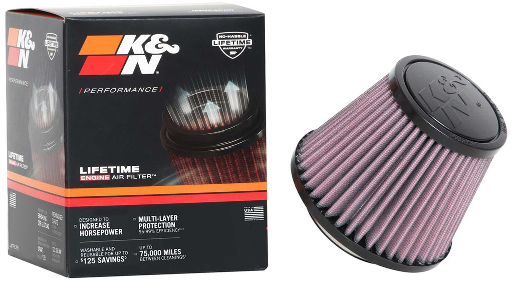 K&N Filters RU-5128 Universal Clamp On Air Filter