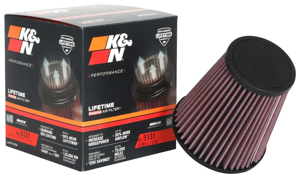 K&N Filters RU-5131 Universal Clamp On Air Filter