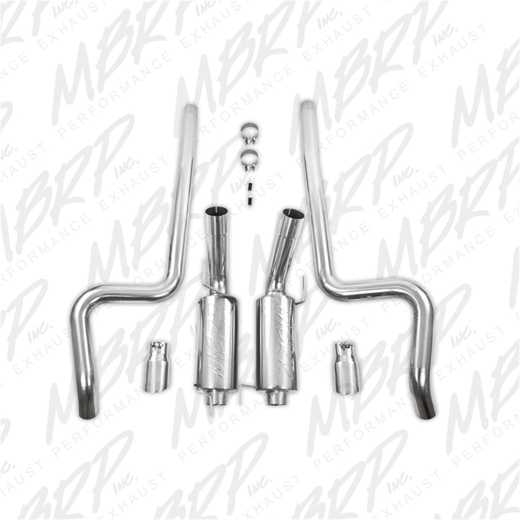 MBRP Exhaust S7269304 Pro Series Cat Back Exhaust System Fits 05-10 Mustang