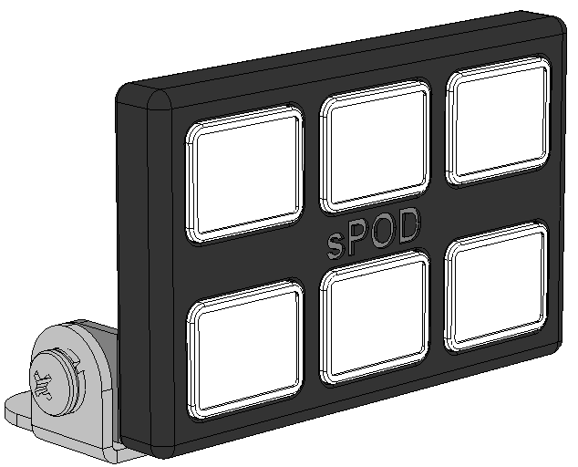 sPOD SL-M6-UNI-36 SourceLT w Mini6 for Universal w 36 in. Battery Cables