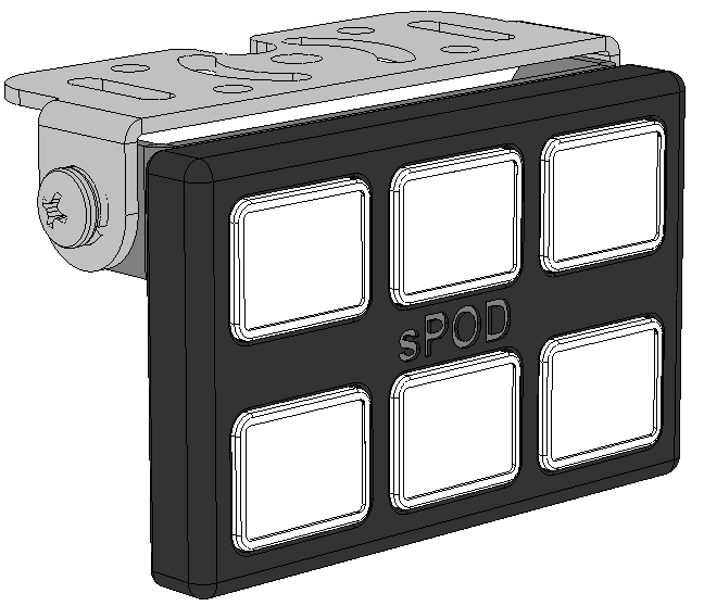 sPOD SL-M6-UNI-36 SourceLT w Mini6 for Universal w 36 in. Battery Cables