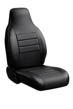 Load image into Gallery viewer, Fia SL63-2 BLK/BLK LeatherLite Universal Fit Seat Cover