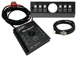 sPOD SourceLT for AeroForce Gauge and Red LED Switch Panel for JK 2009-2018