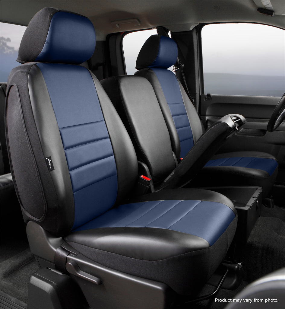Fia SL67-24 BLUE LeatherLite Custom Seat Cover Fits 09-10 F-150