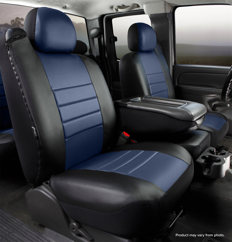 Fia SL67-17 BLUE LeatherLite Custom Seat Cover Fits 04-08 F-150
