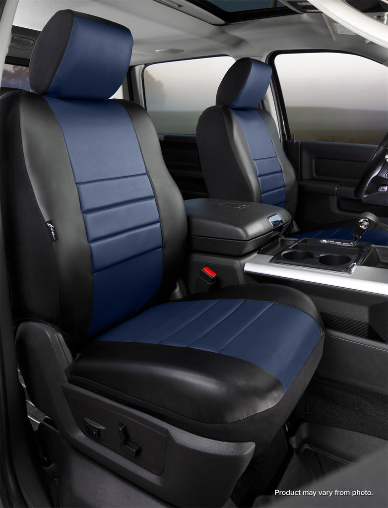 Fia SL67-27 BLUE LeatherLite Custom Seat Cover