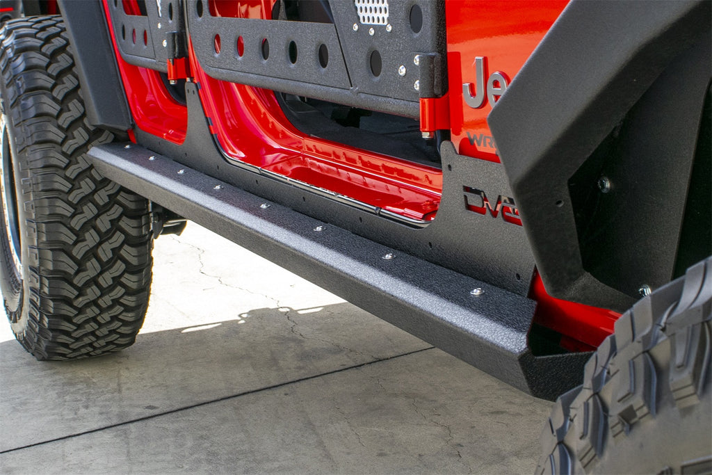 DV8 Offroad SRSOTB-13 Rock Slider w/Rock Skins Fits Wrangler (JK) Wrangler (JL)