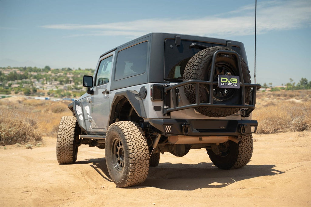 DV8 Offroad TCJK-14 Body Mounted Tire Carrier Fits 07-18 Wrangler (JK)