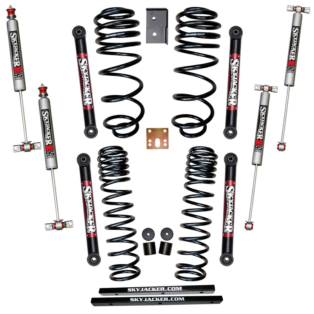 Skyjacker TJ251K-M Suspension Lift Kit w/Shock Fits 97-02 Wrangler (TJ)