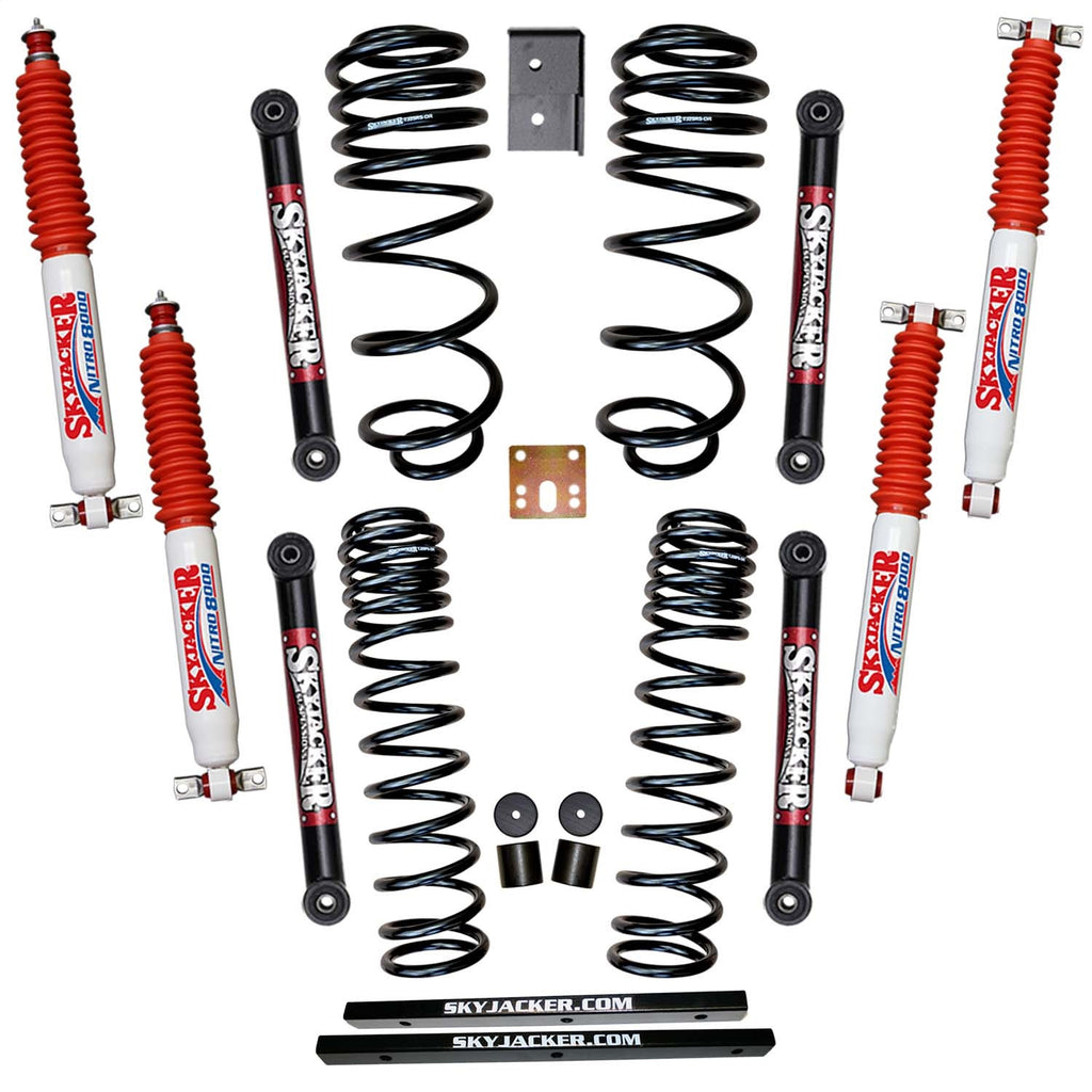 Skyjacker TJ251K-N Suspension Lift Kit w/Shock Fits 97-02 Wrangler (TJ)