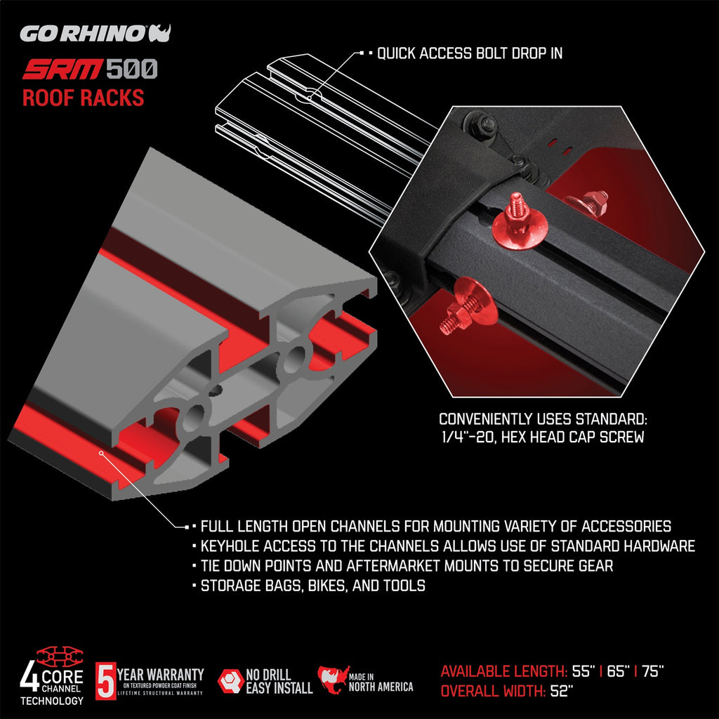 Go Rhino 5935063T SRM500 Quad Rail Kit