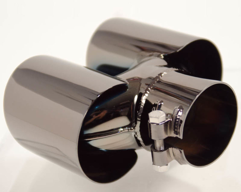 Dual Silver Tip Fits Porsche 987 Boxster Cayman Agency Power