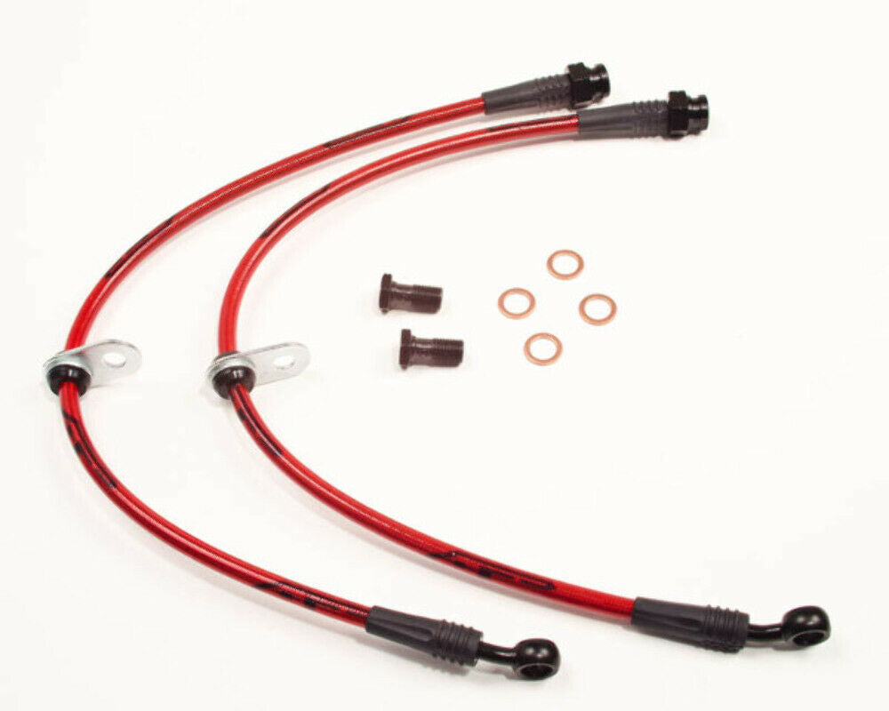 Front Steel Braided Brake Lines Fits 10-15 Chevrolet Camaro Agency Power