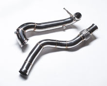 Load image into Gallery viewer, Highflow Race Two Piece Down Pipe Fits Mercedes Benz A45 AMG CLA45 AMG GLA45 AMG