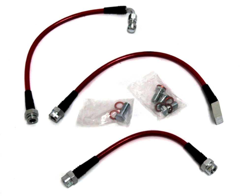 Rear Steel Braided Brake Lines Fits 04-07 Cadillac CTS-V Agency Power