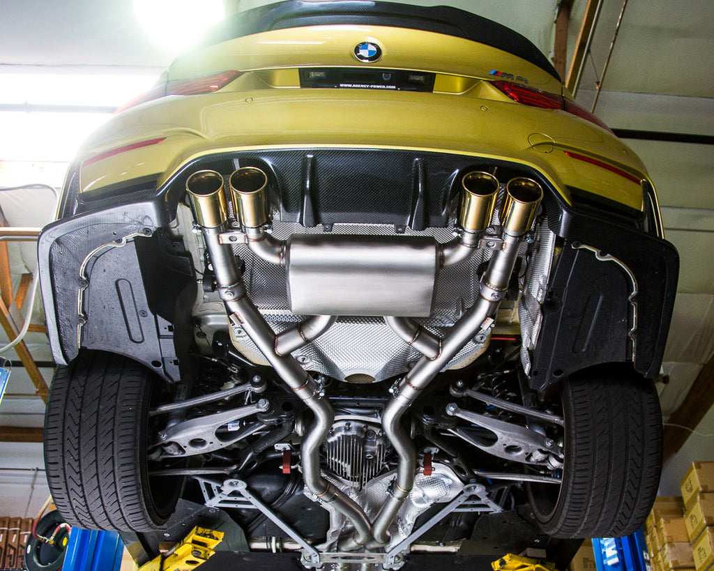 Catback Exhaust System Gold Tips Fits BMW M3|M4 Agency Power