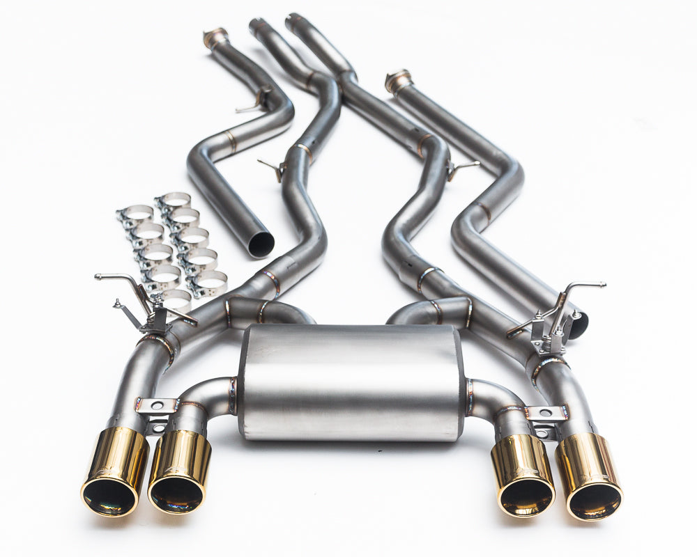 Catback Exhaust System Gold Tips Fits BMW M3|M4 Agency Power