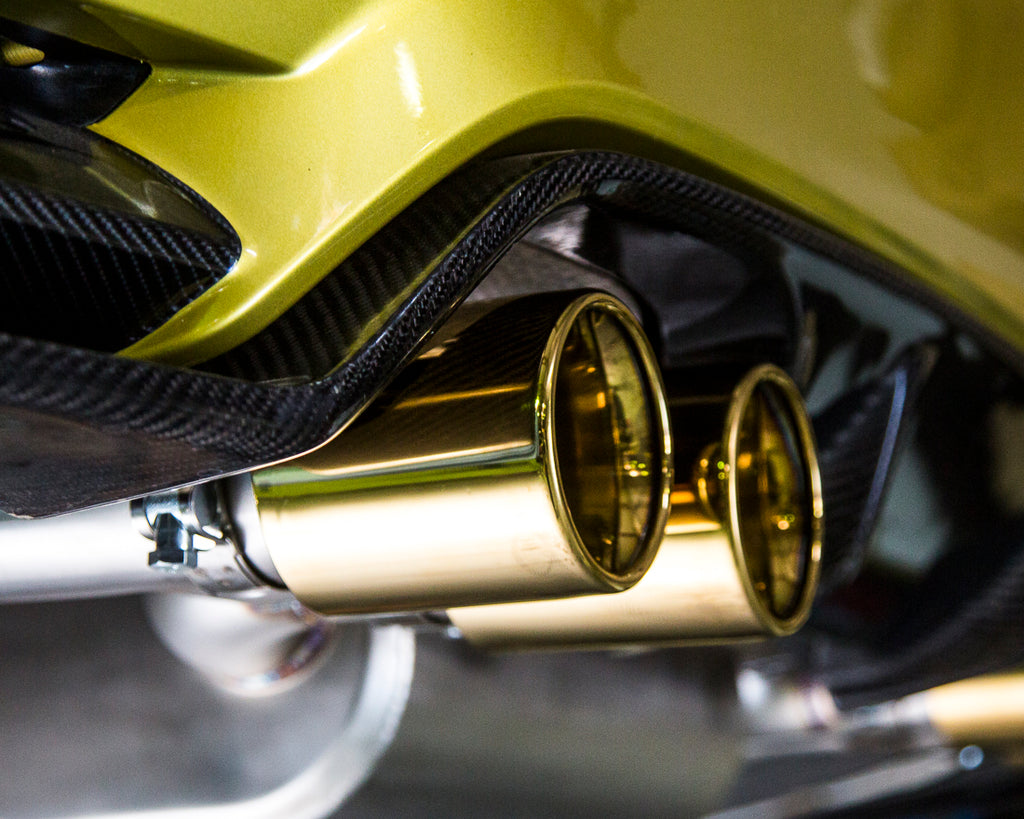 Catback Exhaust System Gold Tips Fits BMW M3|M4 Agency Power