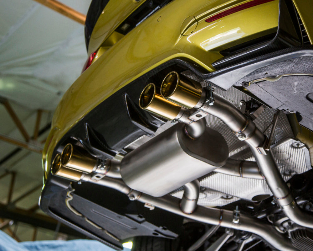 Catback Exhaust System Gold Tips Fits BMW M3|M4 Agency Power