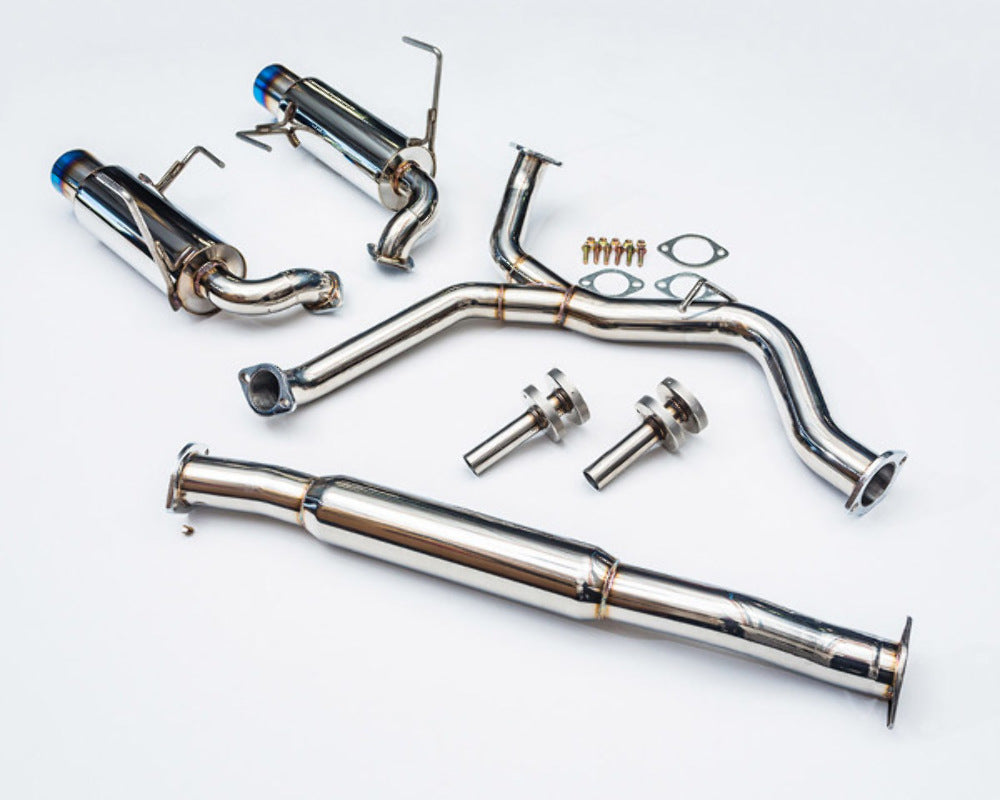 Titanium Tip Catback Dual Exhaust System Fits 08-12 WRX Sedan Agency Power