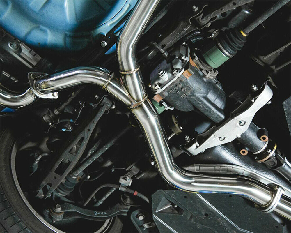 Catback Exhaust System Polished Quad Tips Fits Subaru WRX STI Sedan Agency Power