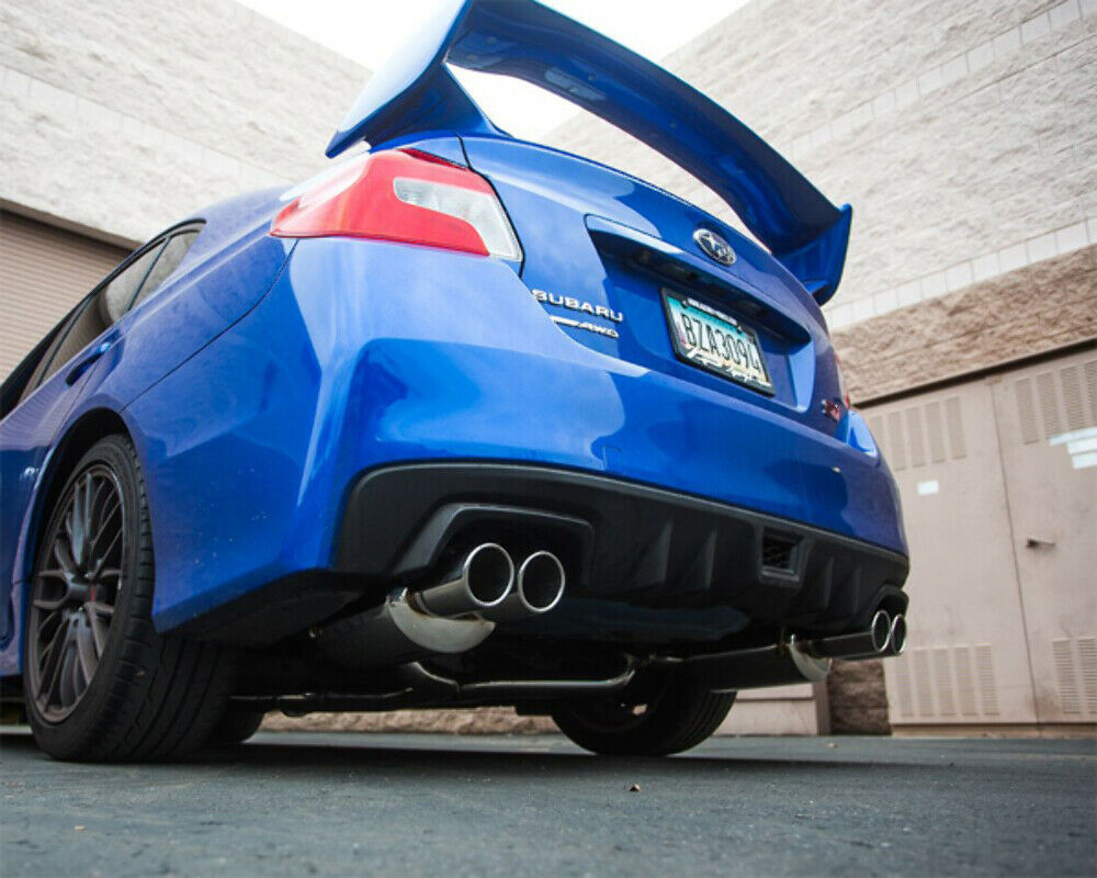 Catback Exhaust System Polished Quad Tips Fits Subaru WRX STI Sedan Agency Power