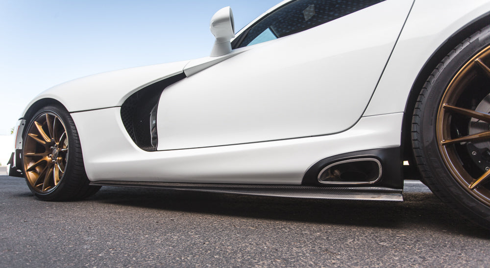 Carbon Fiber Side Skirts FT Style Fits 13-Pres SRT Viper Agency Power
