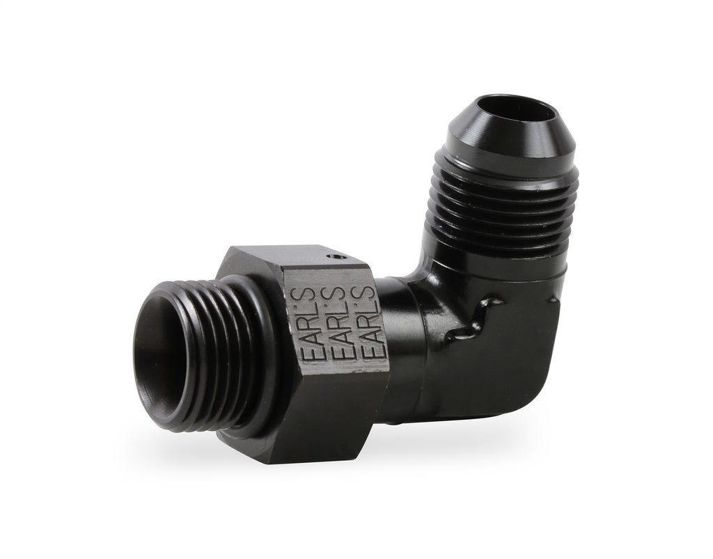 Earls Plumbing AT949008ERL 90 Deg. Aluminum AN to O-Ring Port Swivel Adapter