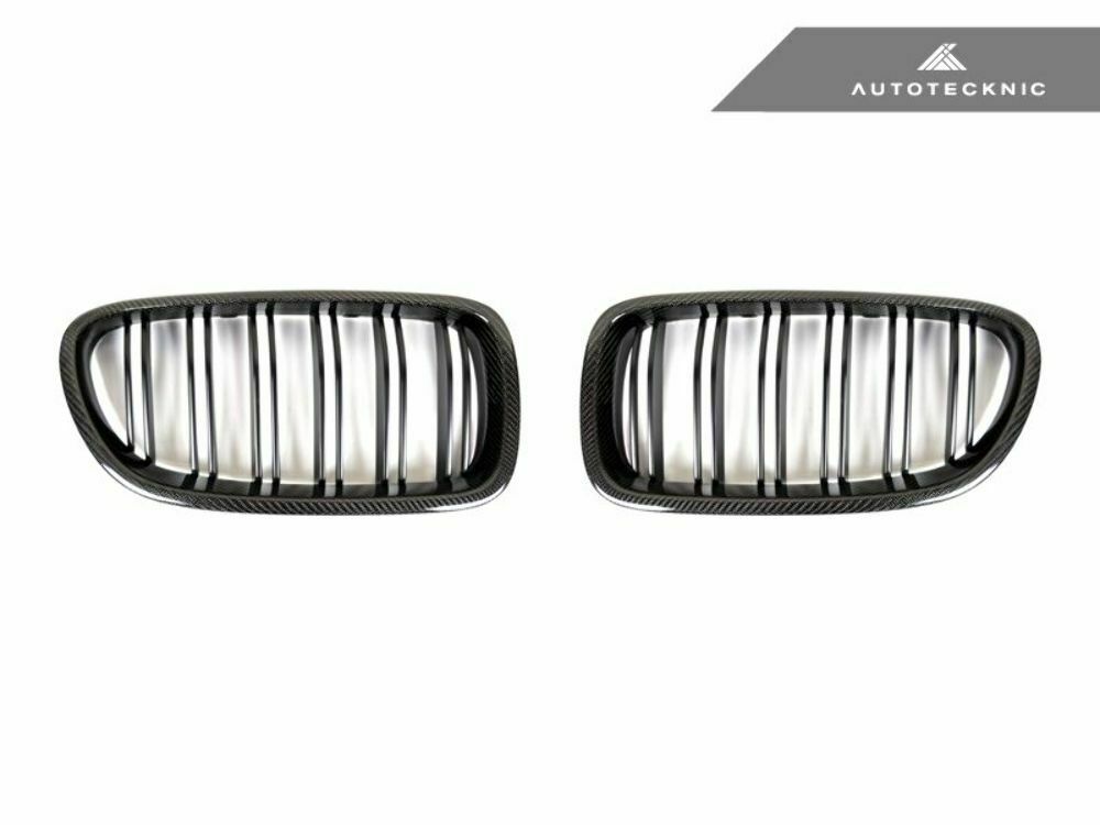 AutoTecknic BM-0067-DS-CF Carbon Fiber Front Grilles Dual Slats F10 5-Series